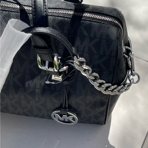 (new+tag) Michael Kors (MK) Grayson medium chain leather satchel — limited edt - Picture 14 of 16